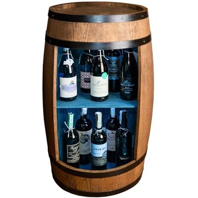 Creative Wijnrek van hout met LED-verlichting Mini bar Alcoholkast Voor mannen Vat 80 cm hoog Retro decoratie Teller voor thuis Vat (wengé) Creative Wijnrek van hout met LED-verlichting Mini bar Alcoholkast Voor mannen Vat 80 cm hoog Retro decoratie Teller voor thuis Vat (wengé)