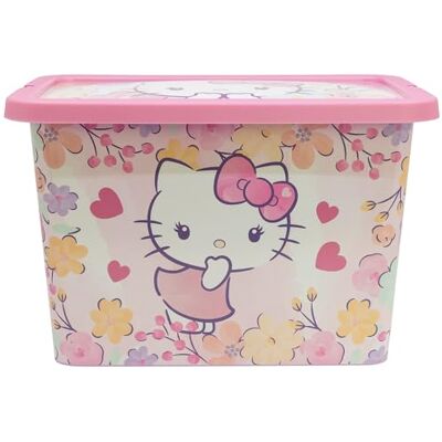 Stor Hello Kitty opbergdoos met kliksluiting, 7 liter Stor Hello Kitty opbergdoos met kliksluiting, 7 liter