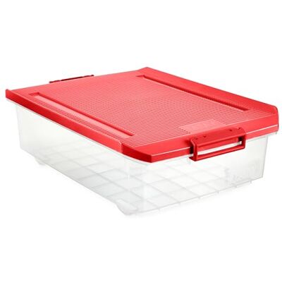 TATAY Opbergdoos met deksel, 32 l, onder bed, 40 x 57 x 18 cm TATAY Opbergdoos met deksel, 32 l, onder bed, 40 x 57 x 18 cm