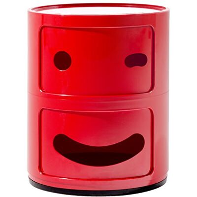 Kartell COMPONIBILI Smile containerkast, knipoog, rood, 40 x 40 x 32 cm, 2 smile-elementen Kartell COMPONIBILI Smile containerkast, knipoog, rood, 40 x 40 x 32 cm, 2 smile-elementen