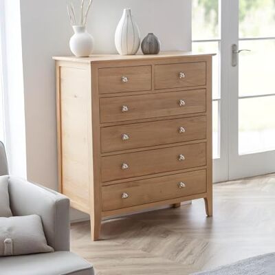 Julian Bowen Costwold commode met 4 + 2 laden, eiken Julian Bowen Costwold commode met 4 + 2 laden, eiken