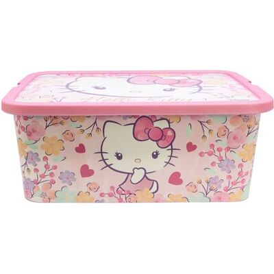 Stor Hello Kitty opbergdoos met kliksluiting, 13 liter Stor Hello Kitty opbergdoos met kliksluiting, 13 liter