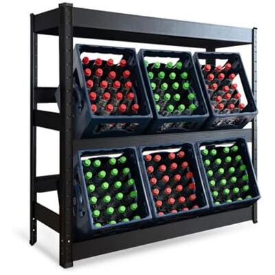 KARAT Rek voor 6 tot 9 kisten (6 dozen met plank) KARAT Rek voor 6 tot 9 kisten (6 dozen met plank)