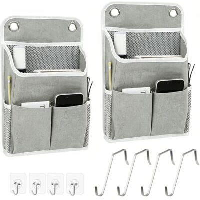 fuxunamz 2 stuks opbergzakken voor aan de muur om op te hangen, met 8 haken, 5 vakken, opvouwbare organizer om boven de deur op te hangen voor keuken, slaapkamer, kantoor, badkamer, camper fuxunamz 2 stuks opbergzakken voor aan de muur om op te hangen, met 8 haken, 5 vakken, opvouwbare organizer om boven de deur op te hangen voor keuken, slaapkamer, kantoor, badkamer, camper