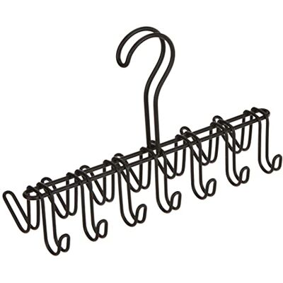 InterDesign iDesign 6557 Classico stropdassenhouder voor garderobe, metaal, mat zwart, 26 x 9,5 x 17 cm InterDesign iDesign 6557 Classico stropdassenhouder voor garderobe, metaal, mat zwart, 26 x 9,5 x 17 cm