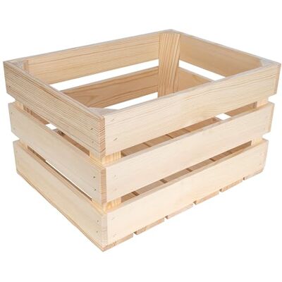 Creative Houten kist natuurlijk 40 x 30 x 23 cm vintage opslag decoratieve houten kist Creative Houten kist natuurlijk 40 x 30 x 23 cm vintage opslag decoratieve houten kist