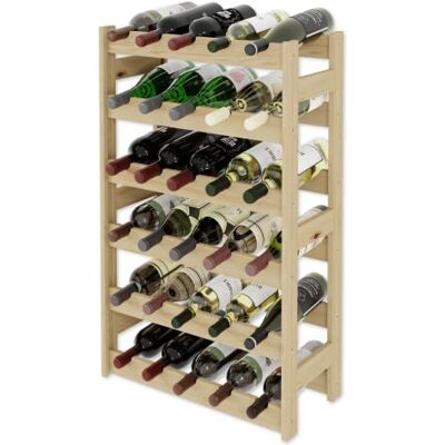 Lenmar , Wijnrek van hout voor flessen, naturel, RW-1, flessenrek, kelderrek, rekken (naturel, RW-1-30, 86 x 53 x 25, 6 slaapplaatsen) Lenmar , Wijnrek van hout voor flessen, naturel, RW-1, flessenrek, kelderrek, rekken (naturel, RW-1-30, 86 x 53 x 25, 6 slaapplaatsen)