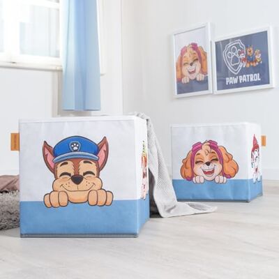 roba Paw Patrol Opbergdoos voor kinderen, opvouwbare doos voor planken, 27 x 27 cm, speelgoeddoos met Chase, Marcus, Stella & Ruben, gemakkelijk te reinigen roba Paw Patrol Opbergdoos voor kinderen, opvouwbare doos voor planken, 27 x 27 cm, speelgoeddoos met Chase, Marcus, Stella & Ruben, gemakkelijk te reinigen
