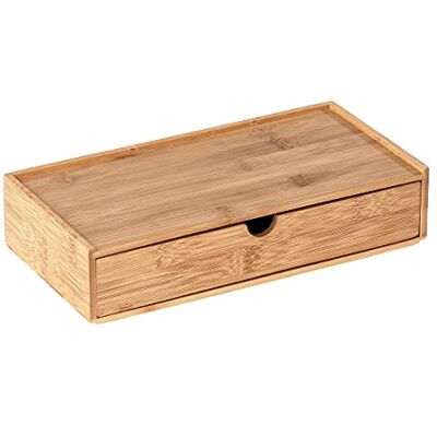WENKO 23921100 Terra Bamboe Organizer met 3 vakken, opbergdoos, badmand, bamboe WENKO 23921100 Terra Bamboe Organizer met 3 vakken, opbergdoos, badmand, bamboe