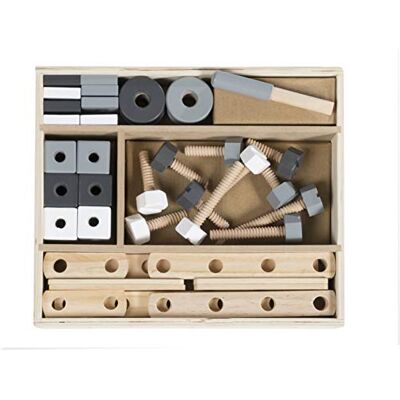 roba Jeu de Construction en Bois 48 Pièces Caisse à Outils Inclus Boulons Tournevis et Autres Jeu d'Imitation Favorise Motricité Fine dès 3 Ans roba Jeu de Construction en Bois 48 Pièces Caisse à Outils Inclus Boulons Tournevis et Autres Jeu d'Imitation Favorise Motricité Fine dès 3 Ans