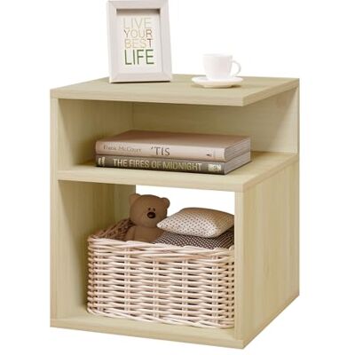 EUGAD Nachtkastje met 3 planken, modern wit voor slaapkamer, ruimtebesparend meubel, 35 x 35 x 41,5 cm, van hout, 0007CTG EUGAD Nachtkastje met 3 planken, modern wit voor slaapkamer, ruimtebesparend meubel, 35 x 35 x 41,5 cm, van hout, 0007CTG