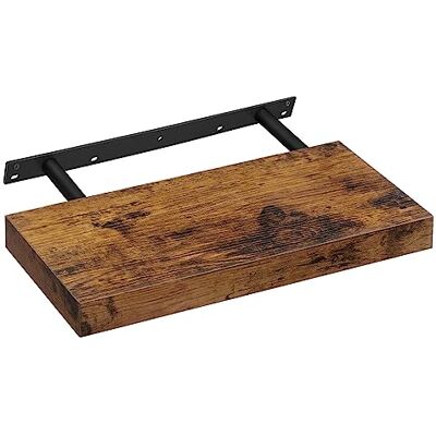 VASAGLE LWS24BX Wandrek, zwevende plank, ophangrek voor boeken, foto's, decoratie, 40 x 20 x 3,8 cm, van mdf, voor woonkamer, keuken, entree, slaapkamer, badkamer, rustiek bruin VASAGLE LWS24BX Wandrek, zwevende plank, ophangrek voor boeken, foto's, decoratie, 40 x 20 x 3,8 cm, van mdf, voor woonkamer, keuken, entree, slaapkamer, badkamer, rustiek bruin