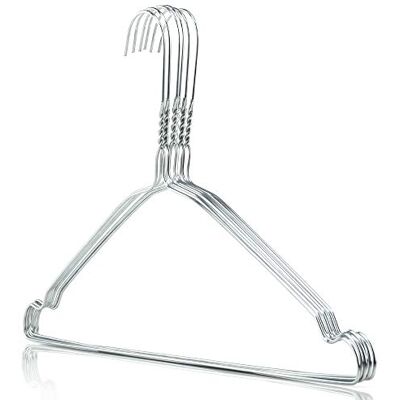 HANGERWORLD 200 stuks metalen kleerhangers met hanger voor broeken en inkepingen HANGERWORLD 200 stuks metalen kleerhangers met hanger voor broeken en inkepingen