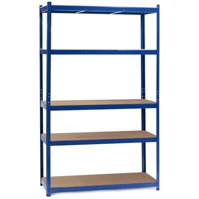 WilTec Blauwe plank voor zware lasten, 120 x 60 x 204 cm, 5 niveaus, 200 kg/niveau werkplaats WilTec Blauwe plank voor zware lasten, 120 x 60 x 204 cm, 5 niveaus, 200 kg/niveau werkplaats