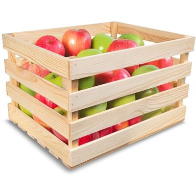 Creative Grote houten kist met handgrepen, 50 x 40 x 30 cm, opbergdoos voor herinneringen, natuurlijk beige, ongelakt, vintage presentatiemand met geschenkdoos Creative Grote houten kist met handgrepen, 50 x 40 x 30 cm, opbergdoos voor herinneringen, natuurlijk beige, ongelakt, vintage presentatiemand met geschenkdoos
