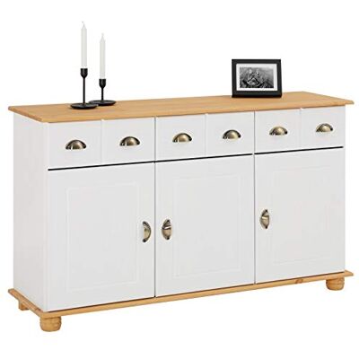 IDIMEX Commode Colmar dressoir, massief grenen, wit/bruin IDIMEX Commode Colmar dressoir, massief grenen, wit/bruin
