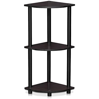 Furinno Houten rek, geen gereedschap nodig, donker walnoot, eenheidsmaat Furinno Houten rek, geen gereedschap nodig, donker walnoot, eenheidsmaat