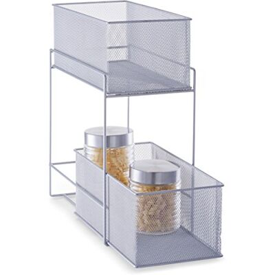 Zeller 17759 etagerek met 2 uittrekmanden, mesh 17,5 x 35 x 42 cm, overige Zeller 17759 etagerek met 2 uittrekmanden, mesh 17,5 x 35 x 42 cm, overige