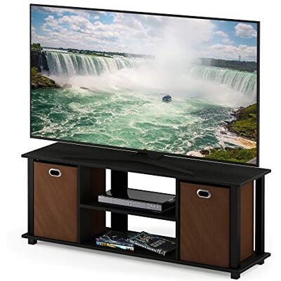 Furinno Econ entertainment Center opbergbakken, Americano/zwart/middenbruin, één maat Furinno Econ entertainment Center opbergbakken, Americano/zwart/middenbruin, één maat