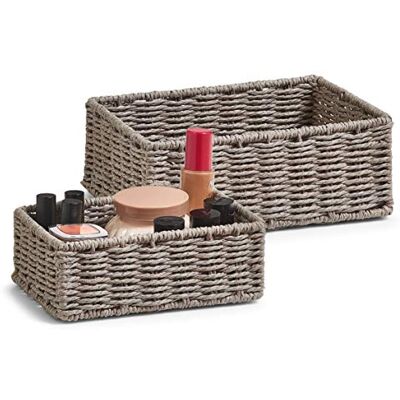 Zeller 18095 papieren mand, 24 x 18 x 9 cm, grijs Zeller 18095 papieren mand, 24 x 18 x 9 cm, grijs
