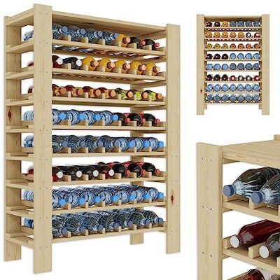 Lenmar RW-serie Wijnrek van hout voor flessen, kelderrek, flessenrek, wijnrek (RW-5-2, 110 x 80 x 26,5-56 inch) Lenmar RW-serie Wijnrek van hout voor flessen, kelderrek, flessenrek, wijnrek (RW-5-2, 110 x 80 x 26,5-56 inch)