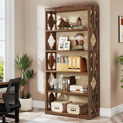 Tribesigns Boekenkast met 6 niveaus, 178 cm hoog, vrijstaand boekenkast, met opbergplanken, open bureauplank, houten tentoonstellingsplank, voor woonkamer, slaapkamer Tribesigns Boekenkast met 6 niveaus, 178 cm hoog, vrijstaand boekenkast, met opbergplanken, open bureauplank, houten tentoonstellingsplank, voor woonkamer, slaapkamer