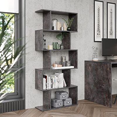 RICOO Rek 160 x 70 x 25 cm Staande plank betonlook grijs WM073-BG Houten klemplaat Wandplank Planken en planken Smalle plank Bureauplanken Kleine plank RICOO Rek 160 x 70 x 25 cm Staande plank betonlook grijs WM073-BG Houten klemplaat Wandplank Planken en planken Smalle plank Bureauplanken Kleine plank