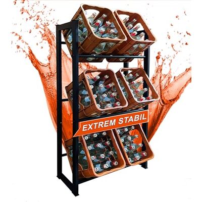 QUICK STAR Rek voor 6 drankkratten, 71 x 30 x 140 cm QUICK STAR Rek voor 6 drankkratten, 71 x 30 x 140 cm