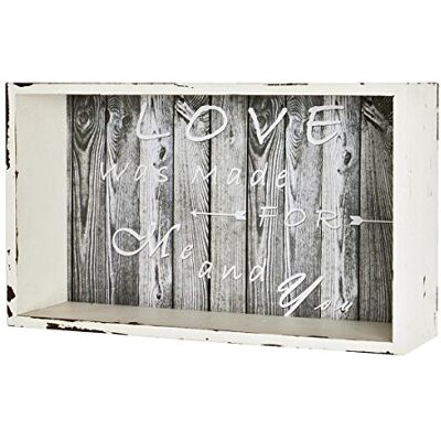HAKU 27926 Style Vintage wandrek, 33 x 10 x 20 cm, wit HAKU 27926 Style Vintage wandrek, 33 x 10 x 20 cm, wit