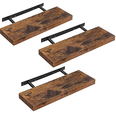 VASAGLE LWS26BX-3 Set van 3 wandplanken voor boeken, foto's, decoratie, zwevende planken, 20 x 60 x 3,8 cm, bureauplank, MDF, voor woonkamer, keuken, hal, slaapkamer, badkamer Étagères Suspendues pour Cadres Photo, Décoration, Rangement pour Salon, Bure VASAGLE LWS26BX-3 Set van 3 wandplanken voor boeken, foto's, decoratie, zwevende planken, 20 x 60 x 3,8 cm, bureauplank, MDF, voor woonkamer, keuken, hal, slaapkamer, badkamer Étagères Suspendues pour Cadres Photo, Décoration, Rangement pour Salon, Bure
