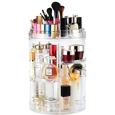 Boxalls Make-up Organizer Draaibaar, 360° cosmetica-box, beauty-organizer, grote 8-delige contouringpaletten voor dresser, slaapkamer, badkamer Boxalls Make-up Organizer Draaibaar, 360° cosmetica-box, beauty-organizer, grote 8-delige contouringpaletten voor dresser, slaapkamer, badkamer