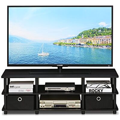 Furinno Econ TV entertainment Center met opbergbakken, espresso/zwart, eenheidsmaat Furinno Econ TV entertainment Center met opbergbakken, espresso/zwart, eenheidsmaat