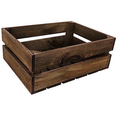 Creative Houten kist, wengé, 40 x 30 x 15 cm, vintage opbergkist en decoratie Creative Houten kist, wengé, 40 x 30 x 15 cm, vintage opbergkist en decoratie