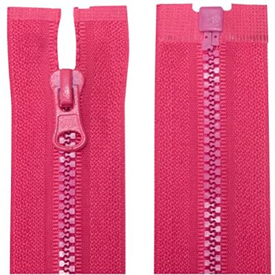 AERZETIX C63886 set van 2 ritssluitingen nr. 3 met geïnjecteerde kunststof tanden 75 cm deelbaar metalen schuifregelaar licht magenta ritssluiting voor kleding, naaien, jassen, mercerie AERZETIX C63886 set van 2 ritssluitingen nr. 3 met geïnjecteerde kunststof tanden 75 cm deelbaar metalen schuifregelaar licht magenta ritssluiting voor kleding, naaien, jassen, mercerie
