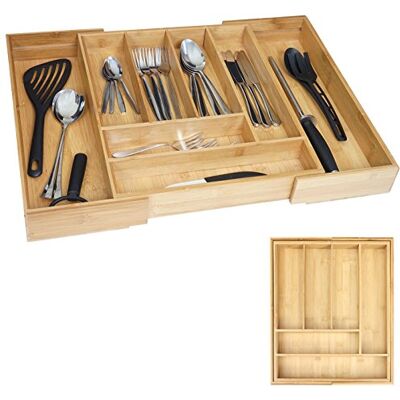 Mendler HWC-B20AM Bestekbak bamboe variabel 35-58 x 45 cm Mendler HWC-B20AM Bestekbak bamboe variabel 35-58 x 45 cm