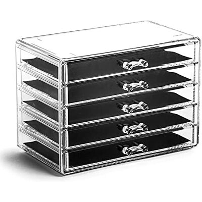 BINO Make-up organizer met 5 laden Fifth Avenue The Manhattan serie make-up lade organizer make-up opslag cosmetica-organizer organizer BINO Make-up organizer met 5 laden Fifth Avenue The Manhattan serie make-up lade organizer make-up opslag cosmetica-organizer organizer