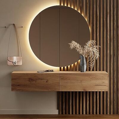 Planetmöbel Gangkast 1 x 160 cm Gouden eik Compacte kledingkast Met klep voor opslag Entree- en halmeubel, hangend of staand Planetmöbel Gangkast 1 x 160 cm Gouden eik Compacte kledingkast Met klep voor opslag Entree- en halmeubel, hangend of staand