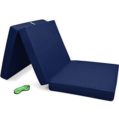 Beautissu logeermatras opvouwbaar 80x195 cm Campix reisbed matras als vouwmatras & gastenmatras inklapbaar- zitblok opvouwbaar rechthoekig in donkerblauw Beautissu logeermatras opvouwbaar 80x195 cm Campix reisbed matras als vouwmatras & gastenmatras inklapbaar- zitblok opvouwbaar rechthoekig in donkerblauw