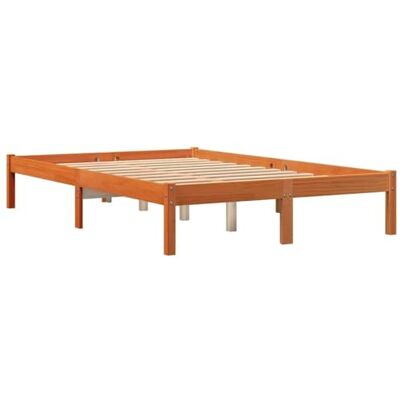 vidaXL Bedframe zonder matras, wasbruin, 140 x 200 cm, massief grenenhout vidaXL Bedframe zonder matras, wasbruin, 140 x 200 cm, massief grenenhout