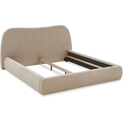 Atlantic Home Collection Sophie Gestoffeerd bed, bedframe zonder lattenbodem en matras, beige, 160 x 200 cm Atlantic Home Collection Sophie Gestoffeerd bed, bedframe zonder lattenbodem en matras, beige, 160 x 200 cm