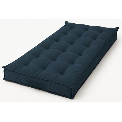 chilly pilley ® Futon Franse fluwelen matras, gewatteerd, vele maten en vele kleuren, 100 x 80 x 10 cm/donkerblauw chilly pilley ® Futon Franse fluwelen matras, gewatteerd, vele maten en vele kleuren, 100 x 80 x 10 cm/donkerblauw