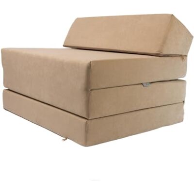 FORTISLINE Opvouwbaar logeermatras, afmetingen 200 x 70 x 10 cm (beige) FORTISLINE Opvouwbaar logeermatras, afmetingen 200 x 70 x 10 cm (beige)