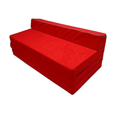 Natalia Spzoo Opvouwbare matras logeermatras met hoofdeinde 200x120x10 cm (3100 Rood) Natalia Spzoo Opvouwbare matras logeermatras met hoofdeinde 200x120x10 cm (3100 Rood)