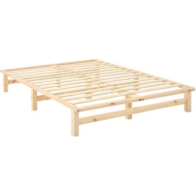 Homestyle4u 1909 Houten bed palletbed, 140 x 200 cm; bedframe met lattenbodem, naturel, massief grenen Homestyle4u 1909 Houten bed palletbed, 140 x 200 cm; bedframe met lattenbodem, naturel, massief grenen