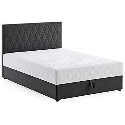 Atlantic Home Collection Boksbed Benita met bedlade antraciet 120x200 cm Atlantic Home Collection Boksbed Benita met bedlade antraciet 120x200 cm