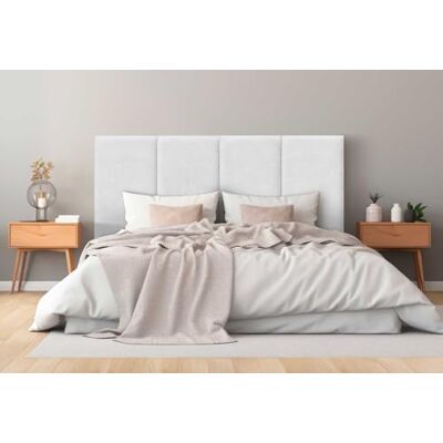 DHOME Hoofdeinde van Aqualine Pro-stof, gestoffeerd, hoogwaardige stof, vuilafstotend, modulair design, verticaal design, zelfklevend, hoofdeinde voor slaapkamer, gestoffeerd bed (wit, 180 cm, hoogte DHOME Hoofdeinde van Aqualine Pro-stof, gestoffeerd, hoogwaardige stof, vuilafstotend, modulair design, verticaal design, zelfklevend, hoofdeinde voor slaapkamer, gestoffeerd bed (wit, 180 cm, hoogte