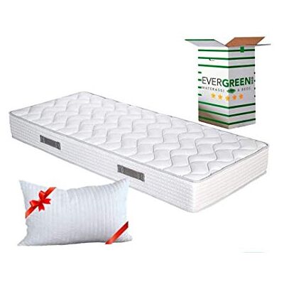 EvergreenWeb Orthopedische waterfoammatras, 80 x 200, hoogte 20 cm, inclusief 1 visco-elastisch schuimkussen van traagschuimvlokken, ademend, hypoallergeen, ergonomisch, 100% geproduceerd in Italië, modieus EvergreenWeb Orthopedische waterfoammatras, 80 x 200, hoogte 20 cm, inclusief 1 visco-elastisch schuimkussen van traagschuimvlokken, ademend, hypoallergeen, ergonomisch, 100% geproduceerd in Italië, modieus