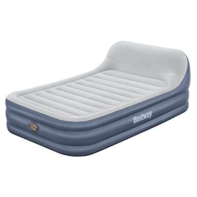 Bestway Tritech Sleekflow Opblaasbaar bed voor 2-zits met hoofdeinde en geïntegreerde elektrische pomp en antimicrobiële coating, 2,26 m x 1,52 m x 84 cm Bestway Tritech Sleekflow Opblaasbaar bed voor 2-zits met hoofdeinde en geïntegreerde elektrische pomp en antimicrobiële coating, 2,26 m x 1,52 m x 84 cm