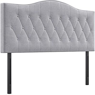 HOMCOM Gewatteerd hoofdeinde voor populierenbed, 185 x 8 x 134 cm, grijs HOMCOM Gewatteerd hoofdeinde voor populierenbed, 185 x 8 x 134 cm, grijs