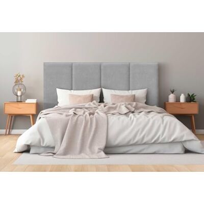 DHOME Hoofdeinde van Aqualine Pro-stof, gestoffeerd, hoogwaardige stof, vuilafstotend, modulair design, verticaal design, zelfklevend, hoofdeinde voor slaapkamer, gestoffeerd bed (grijs, 90 cm, hoogte DHOME Hoofdeinde van Aqualine Pro-stof, gestoffeerd, hoogwaardige stof, vuilafstotend, modulair design, verticaal design, zelfklevend, hoofdeinde voor slaapkamer, gestoffeerd bed (grijs, 90 cm, hoogte